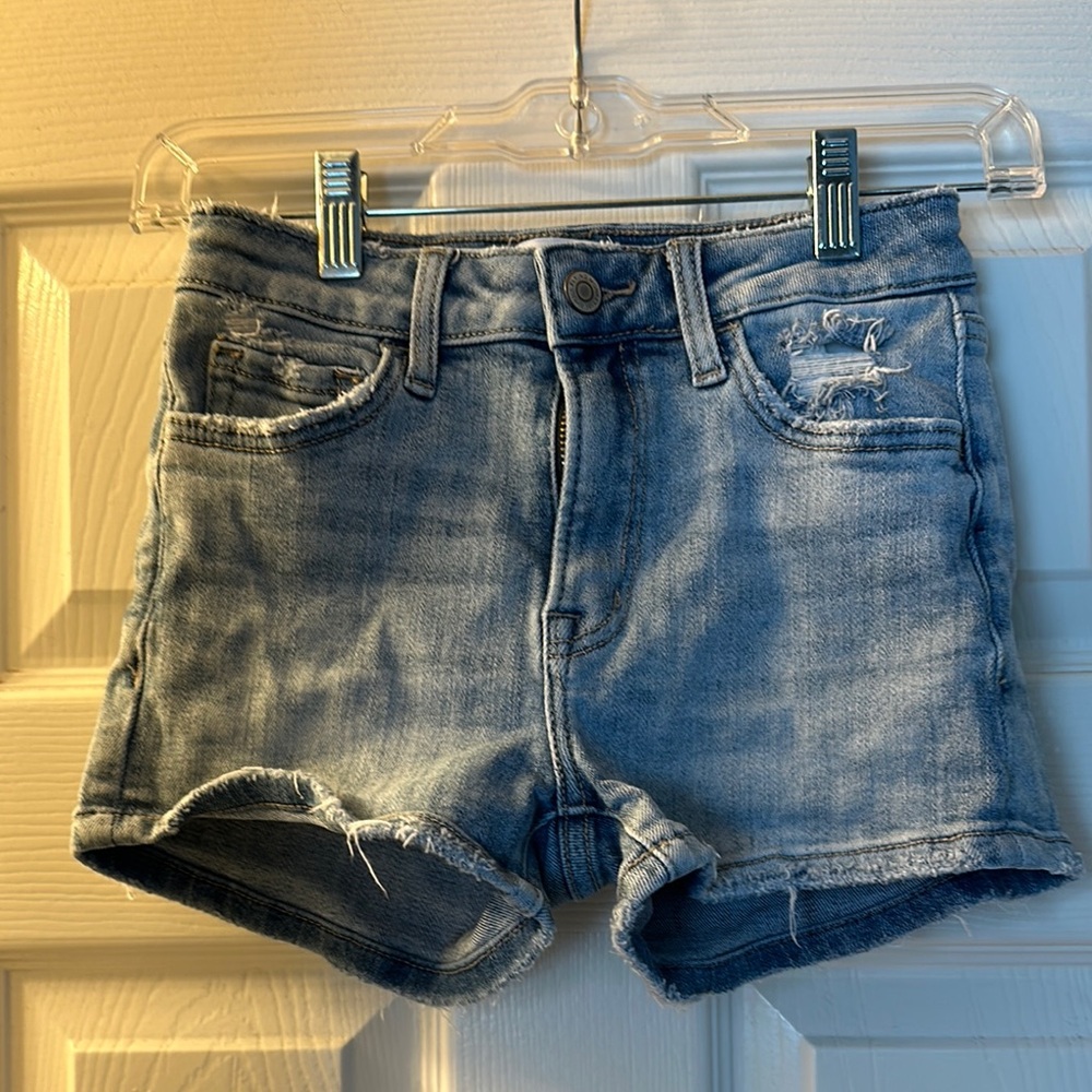 Girls Light Blue Denim Shorts